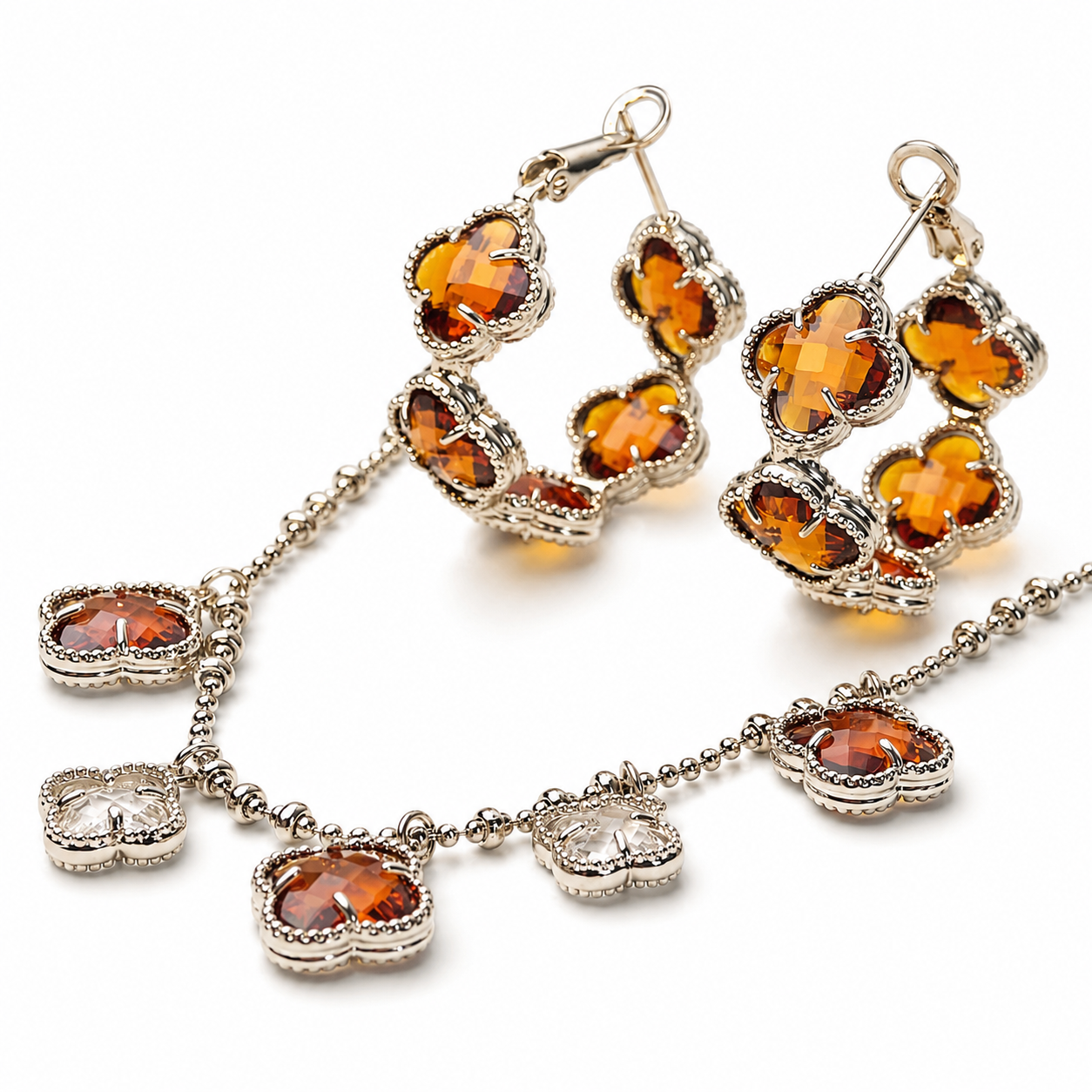 Crystal Clover Necklace