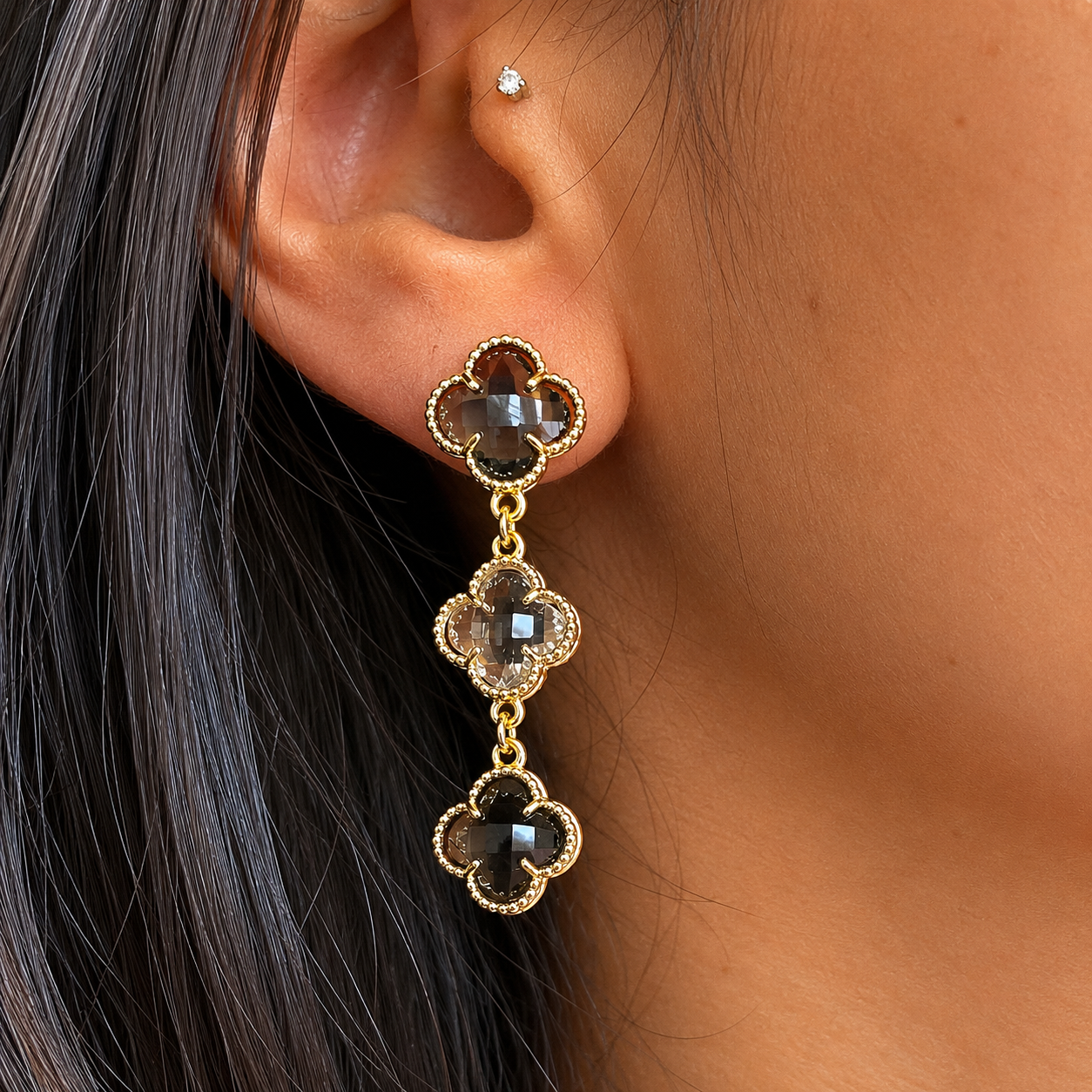 Crystal Clover Dangler